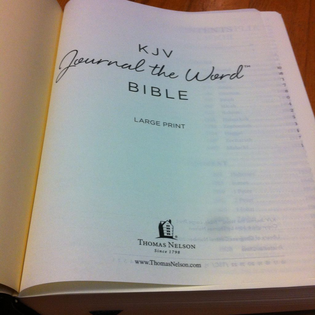 Book Giveaway: KJV Journal the Word Bible